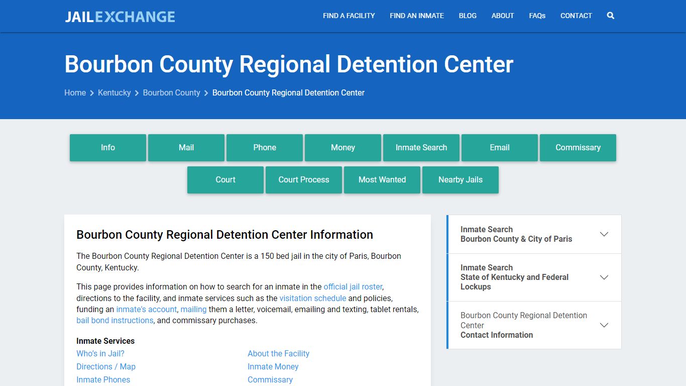 Bourbon County Regional Detention Center - Jail Exchange